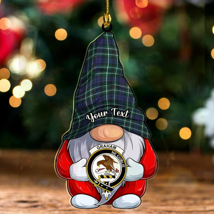 Scottish Graham Clan Crest Tartan Christmas Gnome Ornament Custom Personalized Tartan Plaid 2