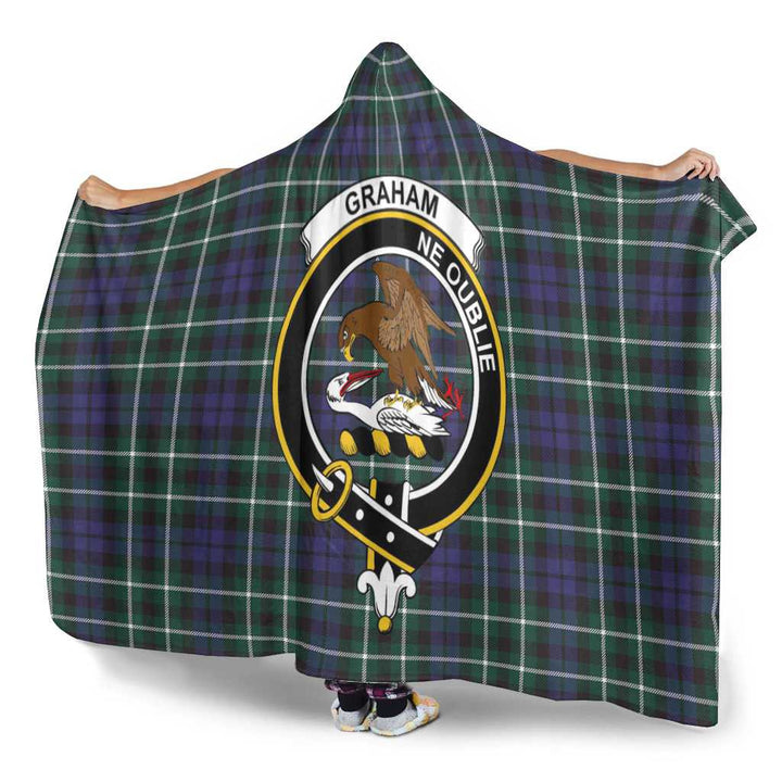 Scottish Graham Clan Crest Tartan Hooded Blanket Tartan Plaid 3