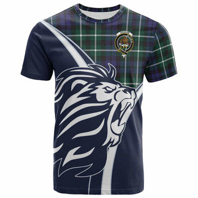 Scottish Graham Clan Crest Tartan T-Shirt - Bend Style Front Side Tartan Plaid