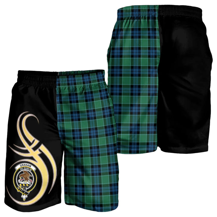 Scottish Graham of Menteith Ancient Clan Crest Tartan Believe in Me Men's Shorts