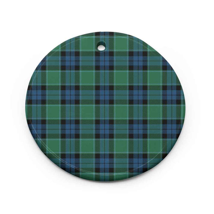 Scottish Graham of Menteith Ancient Clan Tartan Ceramic Ornament Circle Shape Tartan Plaid