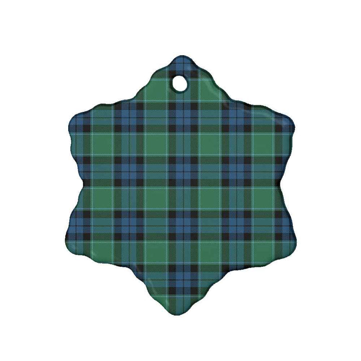 Scottish Graham of Menteith Ancient Clan Tartan Ceramic Ornament Snow Flake Shape Tartan Plaid
