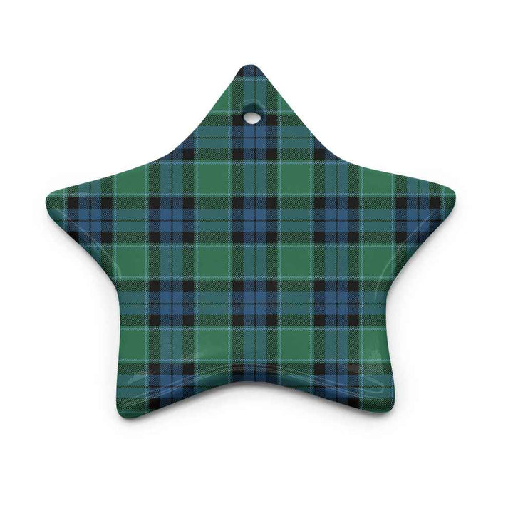 Scottish Graham of Menteith Ancient Clan Tartan Ceramic Ornament Star Shape Tartan Plaid