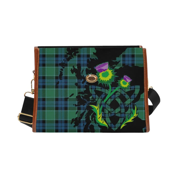 Scottish Graham of Menteith Ancient Clan Tartan Waterproof Canvas Bag With Thistle Tartan Plaid 2