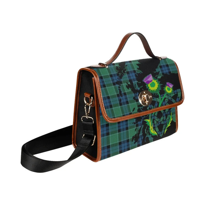 Scottish Graham of Menteith Ancient Clan Tartan Waterproof Canvas Bag With Thistle Tartan Plaid 3