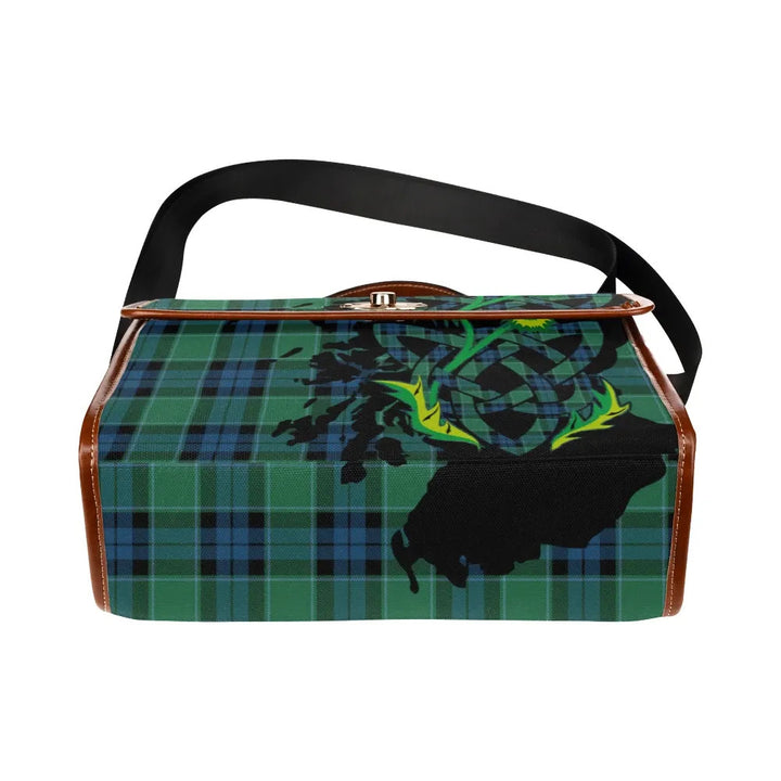 Scottish Graham of Menteith Ancient Clan Tartan Waterproof Canvas Bag With Thistle Tartan Plaid 5