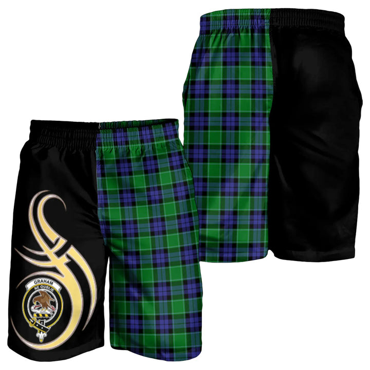 Scottish Graham of Menteith Modern Clan Crest Tartan Believe in Me Men's Shorts
