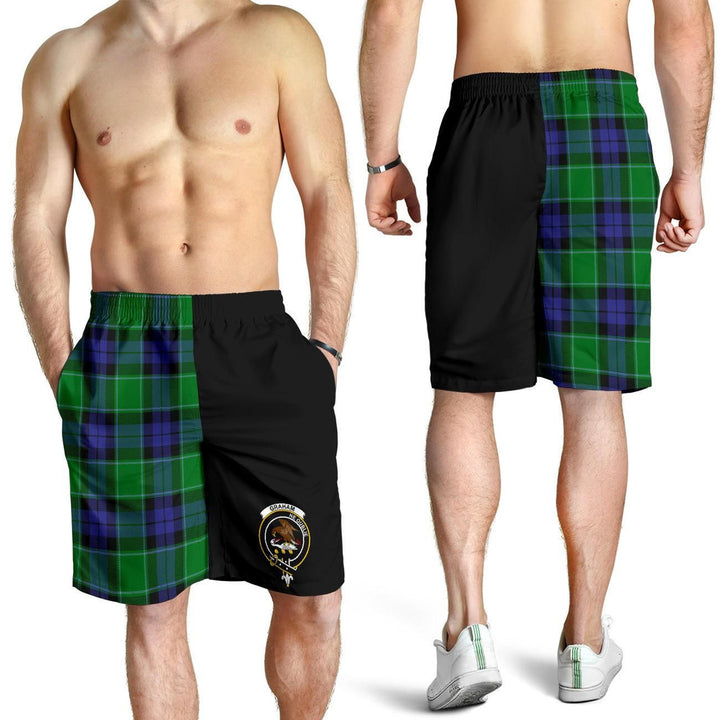 Scottish Graham of Menteith Modern Clan Crest Tartan Half of Me Men's Shorts