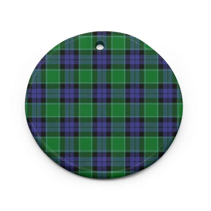 Scottish Graham of Menteith Modern Clan Tartan Ceramic Ornament Circle Shape Tartan Plaid
