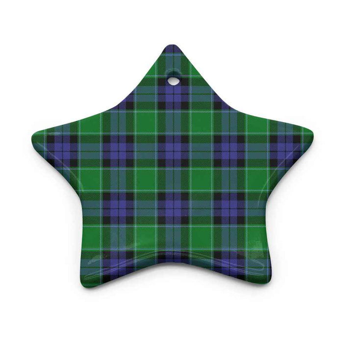Scottish Graham of Menteith Modern Clan Tartan Ceramic Ornament Star Shape Tartan Plaid