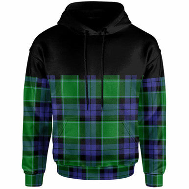 Scottish Graham of Menteith Modern Clan Tartan Hoodie - Horizontal Style Front Side Tartan Plaid