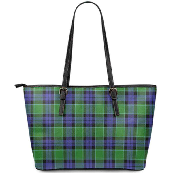 Scottish Graham of Menteith Modern Clan Tartan Leather Tote Tartan Plaid
