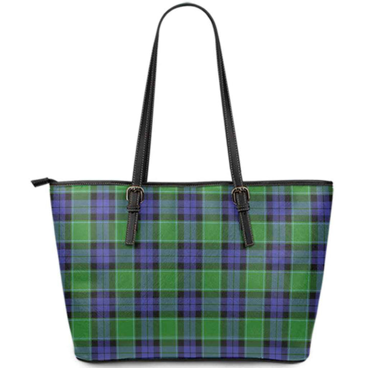 Scottish Graham of Menteith Modern Clan Tartan Leather Tote Tartan Plaid