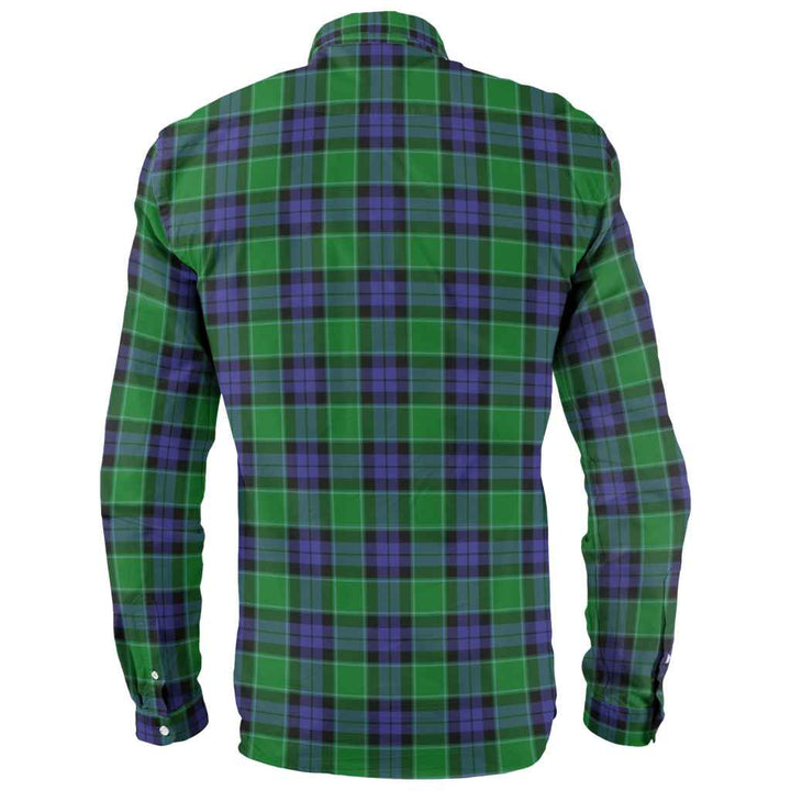 Scottish Graham of Menteith Modern Clan Tartan Long Sleeve Shirt Back Side Tartan Plaid
