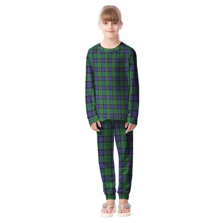 Scottish Graham of Menteith Modern Clan Tartan Pajama Set Kid Front Side Tartan Plaid
