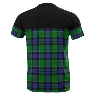 Scottish Graham of Menteith Modern Clan Tartan T-Shirt Horizontal Style Back Side Tartan Plaid