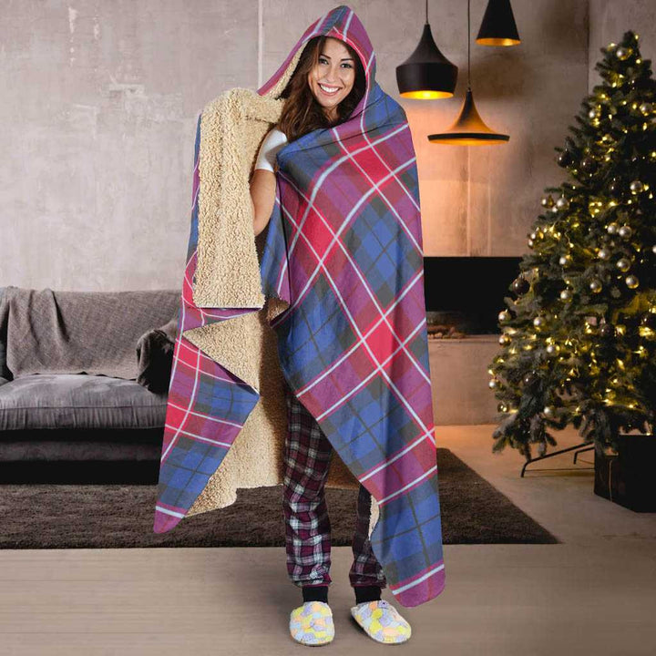 Scottish Graham of Menteith Red Clan Tartan Hooded Blanket Tartan Plaid 6