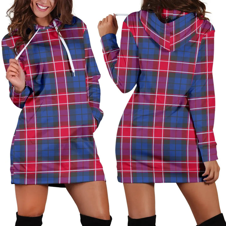 Scottish Graham of Menteith Red Clan Tartan Hoodie Dress