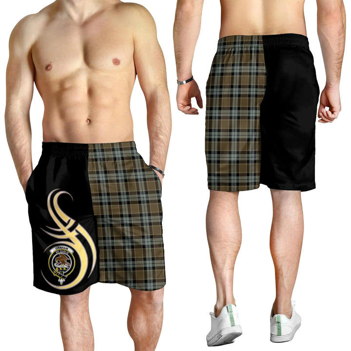 Scottish Graham of Menteith Weathered Clan Crest Tartan Believe in Me Men's Shorts