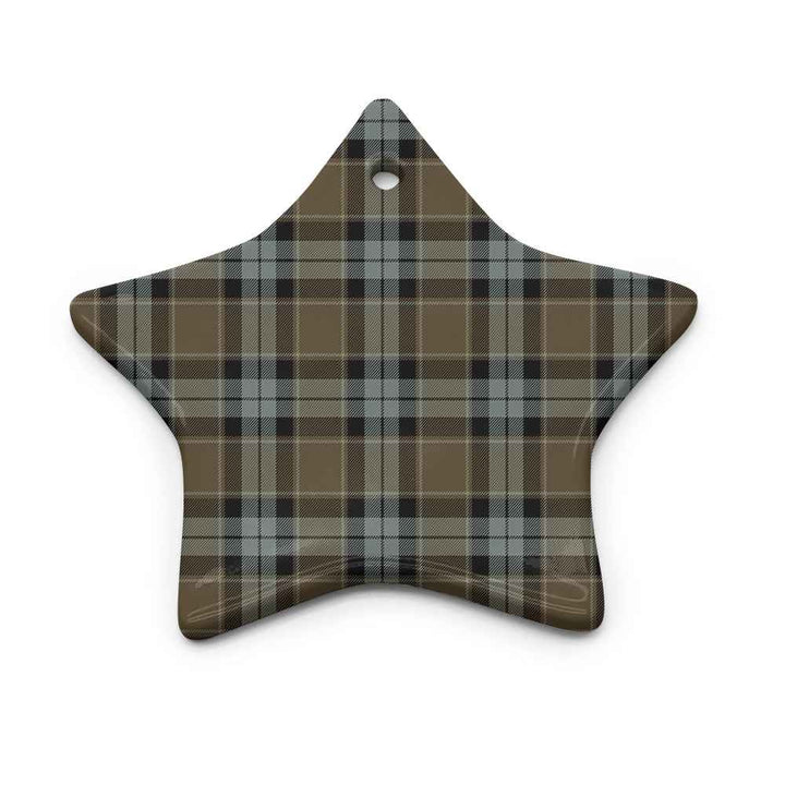 Scottish Graham of Menteith Weathered Clan Tartan Ceramic Ornament Star Shape Tartan Plaid