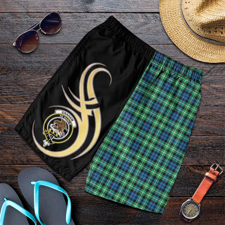 Scottish Graham of Montrose Ancient Clan Crest Tartan Believe in Me Men's Shorts