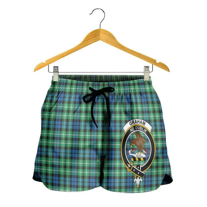 Scottish Graham of Montrose Ancient Clan Crest Tartan Women Shorts