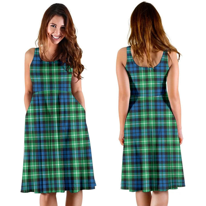 Scottish Graham of Montrose Ancient Clan Tartan Women Midi Dress