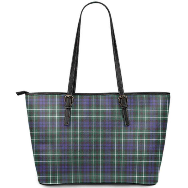Scottish Graham of Montrose Modern Clan Tartan Leather Tote Tartan Plaid