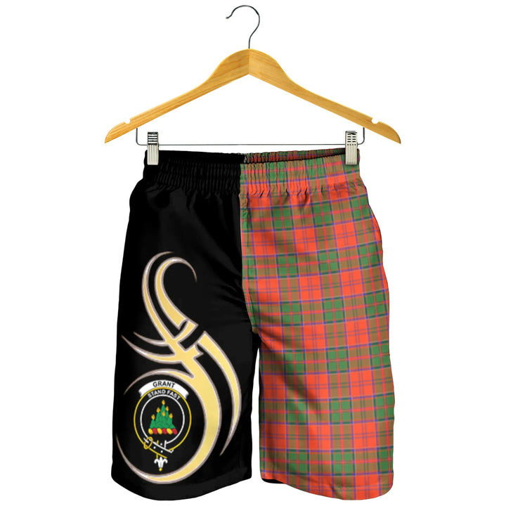 Scottish Grant Ancient Clan Crest Tartan Believe in Me Men's Shorts