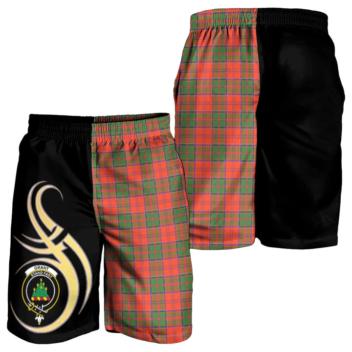 Scottish Grant Ancient Clan Crest Tartan Believe in Me Men's Shorts