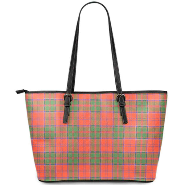 Scottish Grant Ancient Clan Tartan Leather Tote Tartan Plaid