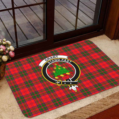Scottish Grant Clan Crest Tartan Door Mat Tartan Plaid 1