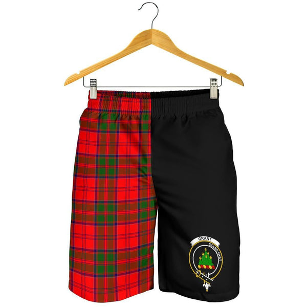 Scottish Grant Clan Crest Tartan Half of Me Men's Shorts
