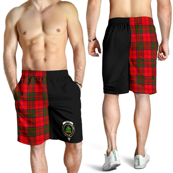 Scottish Grant Clan Crest Tartan Half of Me Men's Shorts