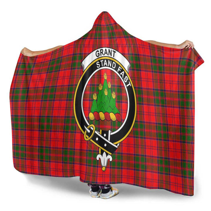 Scottish Grant Clan Crest Tartan Hooded Blanket Tartan Plaid 3