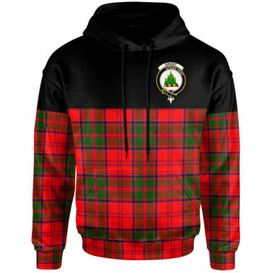 Scottish Grant Clan Crest Tartan Hoodie - Horizontal Style Front Side Tartan Plaid