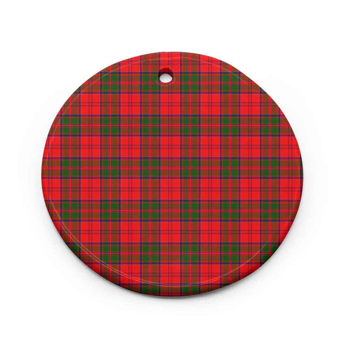 Scottish Grant Modern Clan Tartan Ceramic Ornament Circle Shape Tartan Plaid