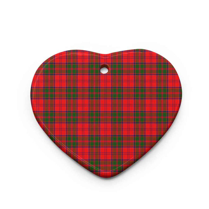 Scottish Grant Modern Clan Tartan Ceramic Ornament Heart Shape Tartan Plaid
