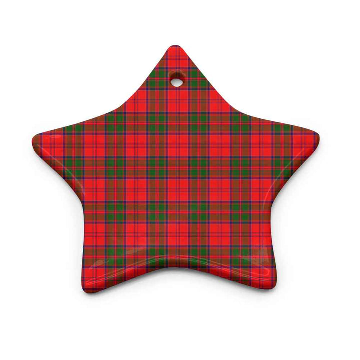 Scottish Grant Modern Clan Tartan Ceramic Ornament Star Shape Tartan Plaid