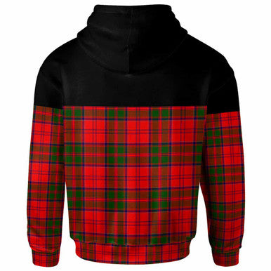 Scottish Grant Modern Clan Tartan Hoodie - Horizontal Style Back Side Tartan Plaid
