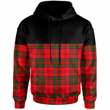 Scottish Grant Modern Clan Tartan Hoodie - Horizontal Style Front Side Tartan Plaid
