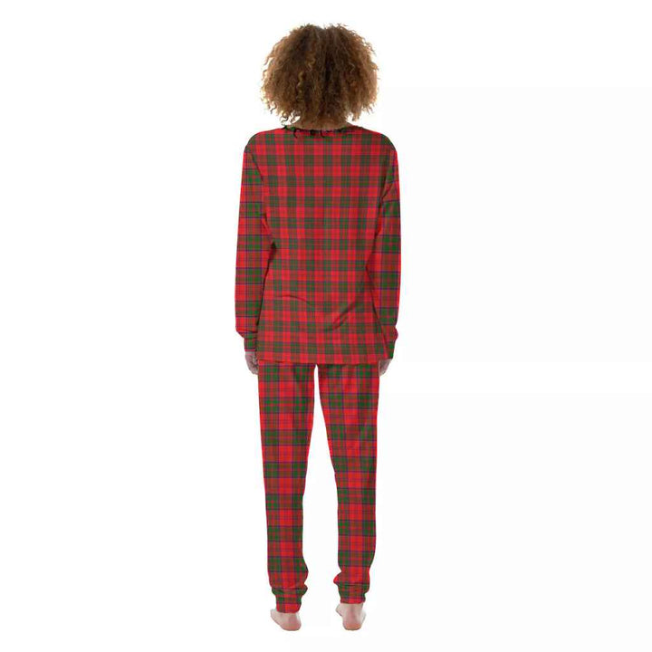 Scottish Grant Modern Clan Tartan Pajama Set Women Back Side Tartan Plaid