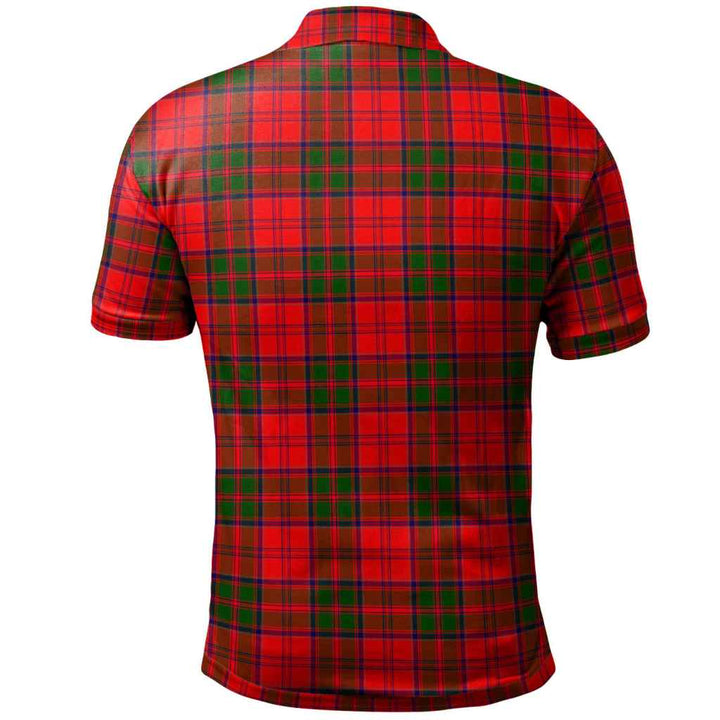 Scottish Grant Modern Clan Tartan Polo Shirt Back Side Tartan Plaid