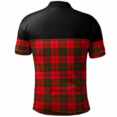 Scottish Grant Modern Clan Tartan Polo Shirt - Horizontal Style Back Side Tartan Plaid