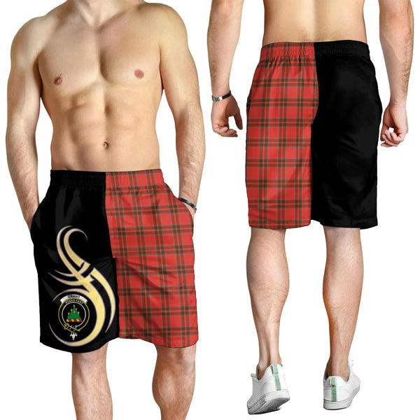 Scottish Grant Weathered Clan Crest Tartan Believe in Me Men's Shorts