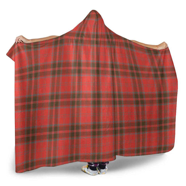 Scottish Grant Weathered Clan Tartan Hooded Blanket Tartan Plaid 2