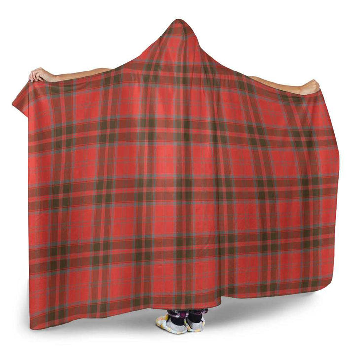 Scottish Grant Weathered Clan Tartan Hooded Blanket Tartan Plaid 2