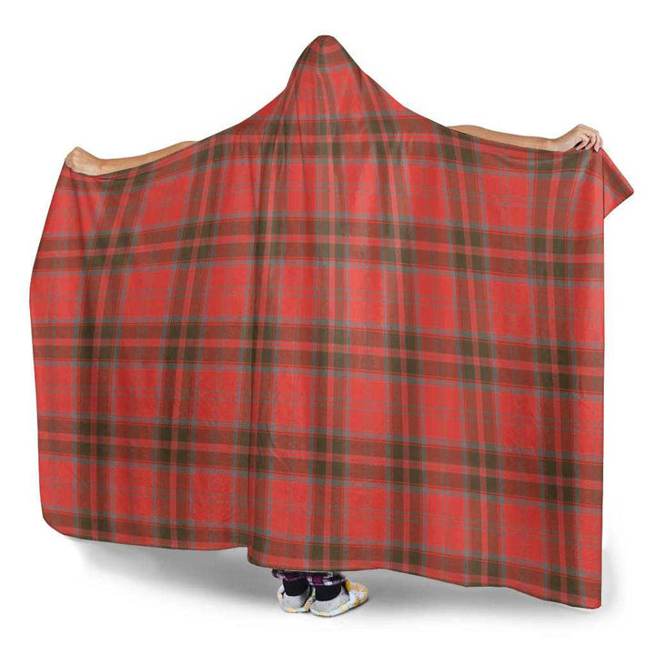 Scottish Grant Weathered Clan Tartan Hooded Blanket Tartan Plaid 3