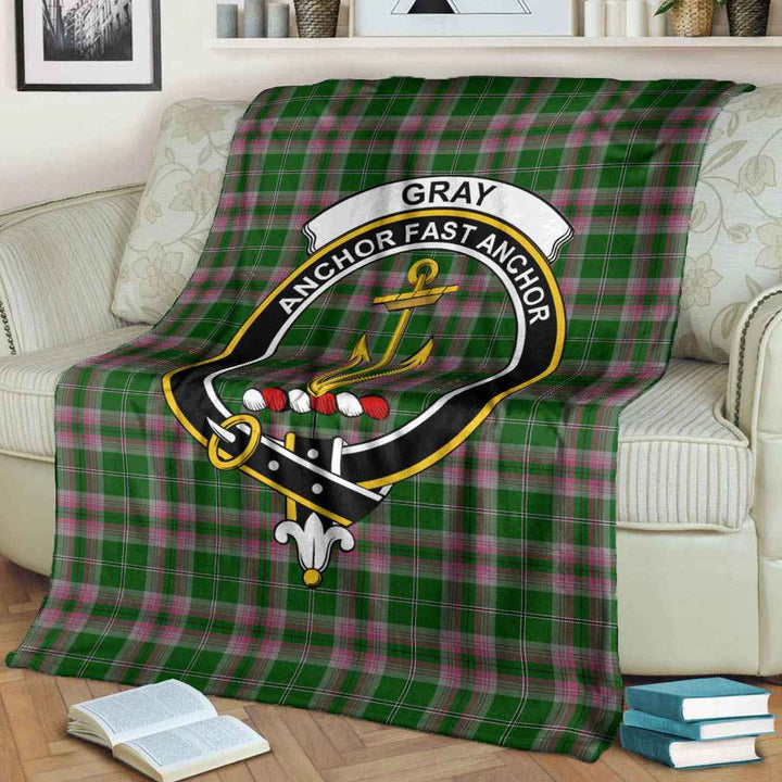 Scottish Gray Clan Crest Tartan Blanket Tartan Plaid 3