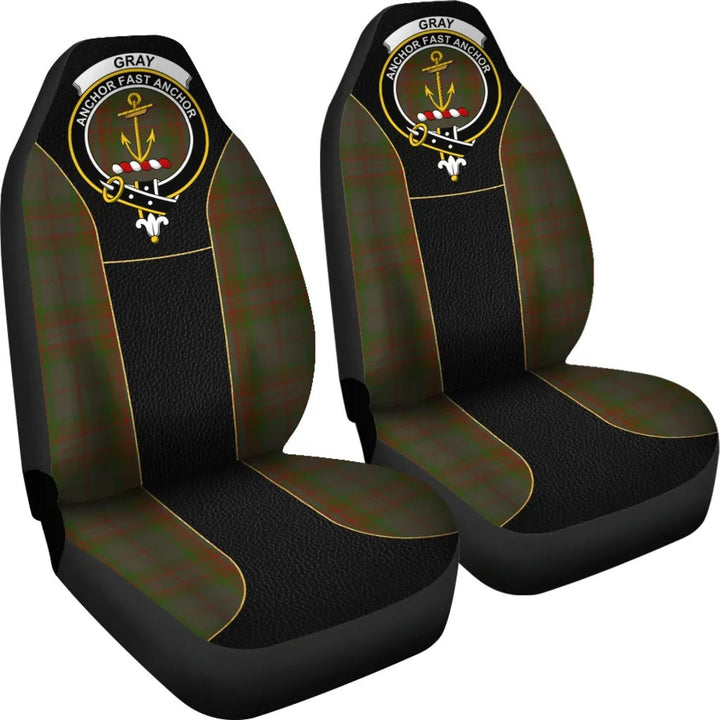 Scottish Gray Clan Crest Tartan Car Seat Covers - Special Style 4